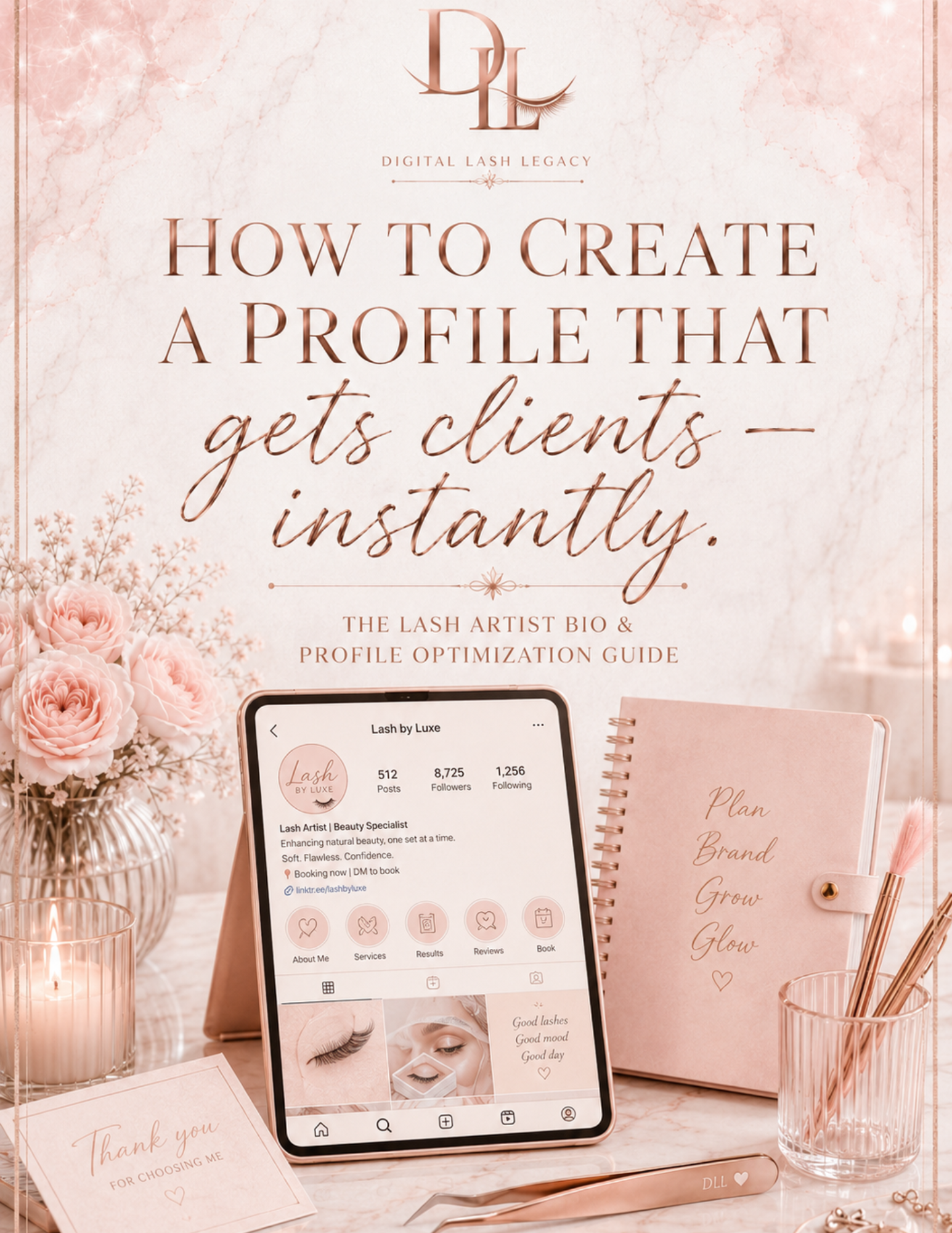 Bio & Profile Optimization Guide, a ready-to-use digital product for lash artists