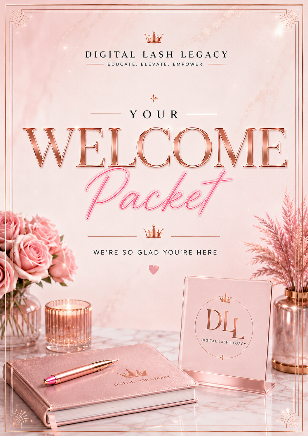 Welcome Packet, a ready-to-use digital product for lash artists